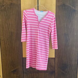 Pink and White Striped Dress